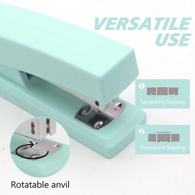 UPSIME Green Office Stapler, 25 Sheet Capacity with 2000 Staples and Staple Remover, Desktop Stapler,Green Office Supplies for Students and Office Clerks - Image 3