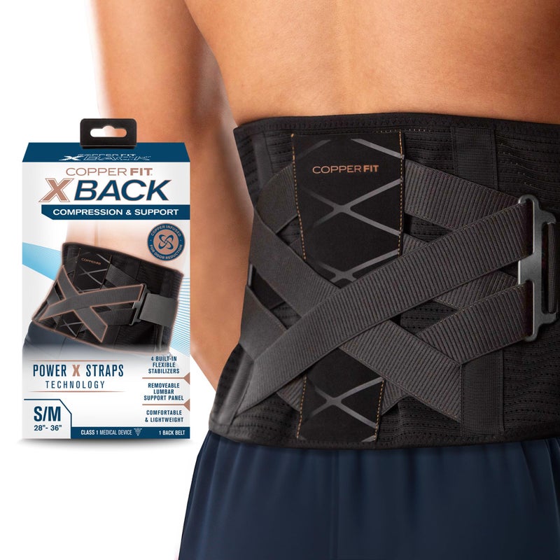 Copper Fit XBack Brace for Lower Back Pain Lumbar Support Herniated Disc Sciatica Arthritis Adjustable Breathable Design for Men and Women LargeXLarge - Image 2