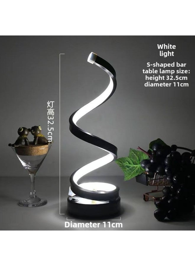 Generic Floor Lamp Living Room Advanced Sense Led Bedroom Vertical Table Lamp Ins Style Light Luxury Bedside Piano Lamp Reading Lamp-Colour:Single Color Temperature Small Desk Lamp-30w-black Model - Image 1