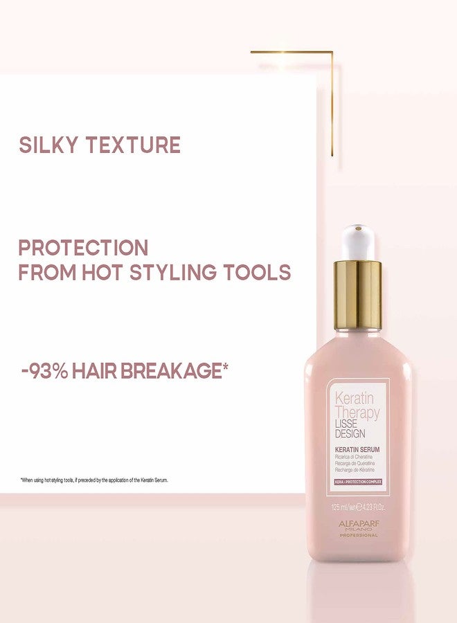 Alfaparf Milano Lisse Design Keratin Therapy Hair Serum - Anti-Frizz Control - Smoothing - Heat Protection and Damaged Hair Treatment - Leave-In Collagen and Keratin Protein Serum (4.23 fl oz) - Image 2