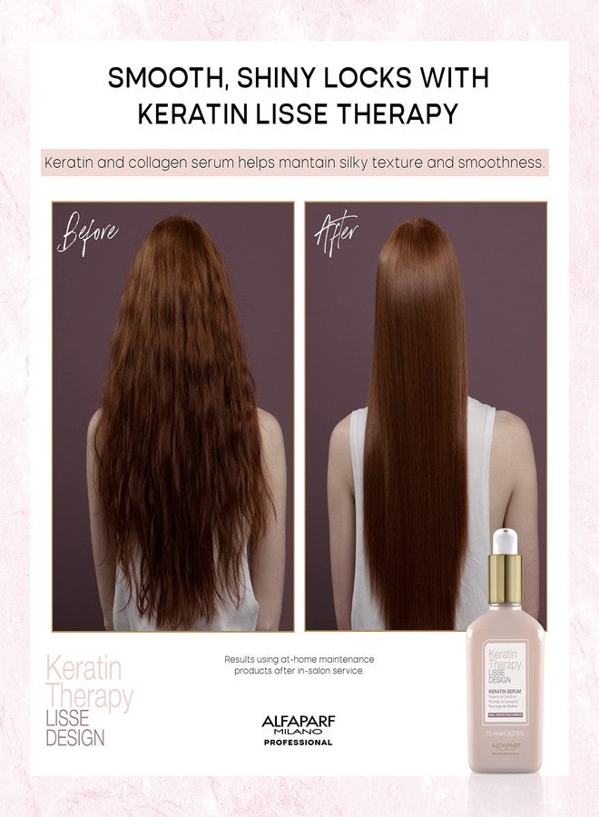 Alfaparf Milano Lisse Design Keratin Therapy Hair Serum - Anti-Frizz Control - Smoothing - Heat Protection and Damaged Hair Treatment - Leave-In Collagen and Keratin Protein Serum (4.23 fl oz) - Image 4