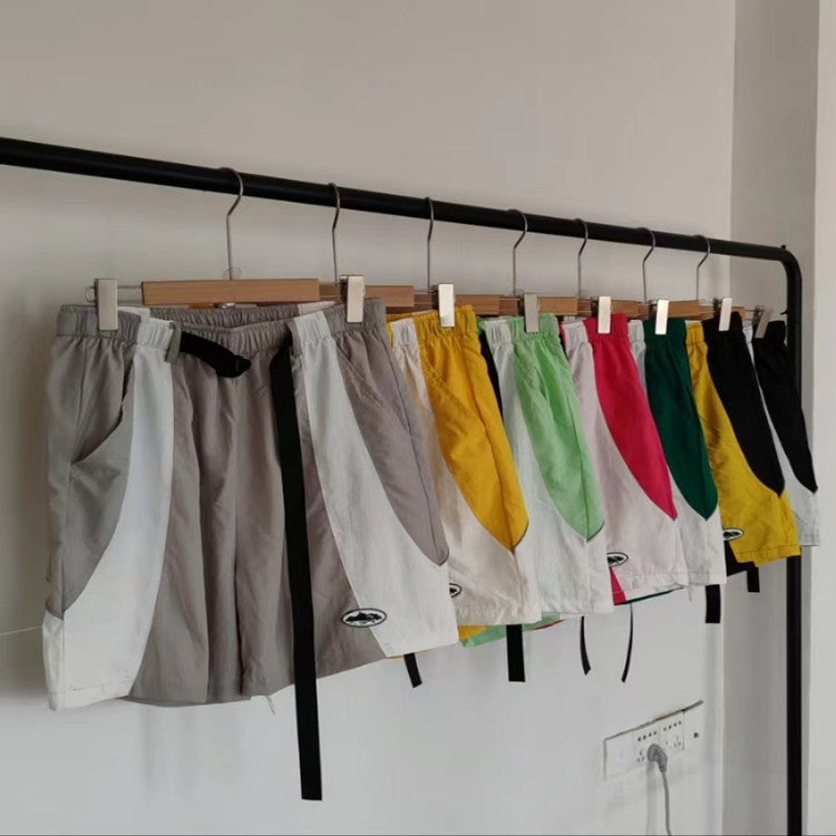 Summer Trendy New Patchwork Jacket Loose Shorts High Street Breathable Casual Shorts For Men And Women - Image 2