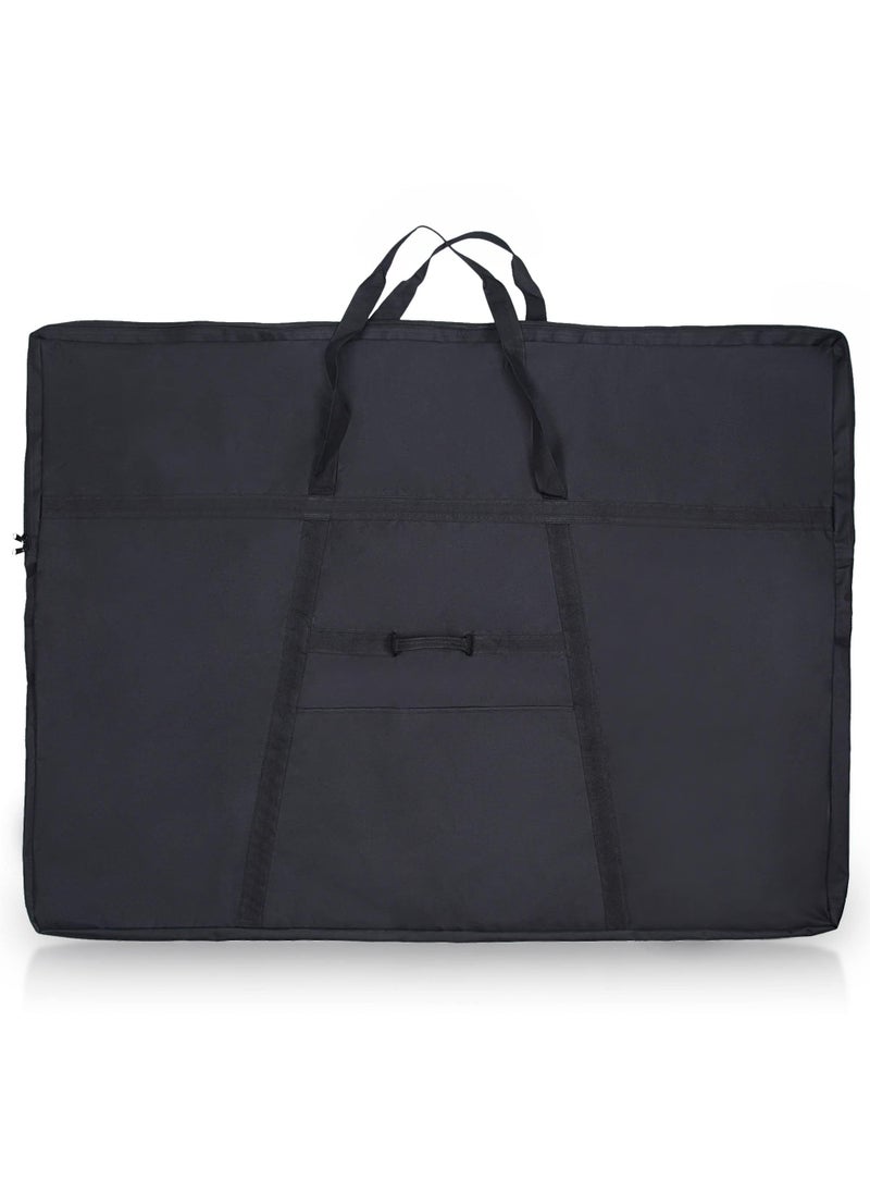 JJRING JJRING Extra Large Dacron Waterproof Light Weight Art Portfolio Tote Bag, 37'' x 49'' for 36'' x 48'' Black Carrying Storage Case For Poster, Sketching, and Drawing  - Image 1
