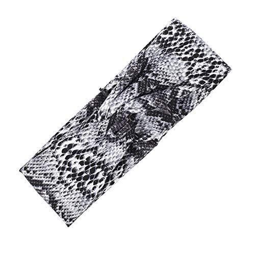 DINPREY Animal Print Headband Snake Headbands for women Sports Yoga Headband Cheetah Head Wrap for Womens (3 Pack snake Print b) - Image 2