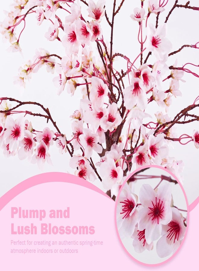 Caxchiling Cherry Bloosom Tree 2FT, Small Tabletop Tree with Vase Pot, Artificial Pink Flower Blossom Plants for Centerpiece, Home Office Desk Decor for Spring, Living Room Bedroom Wedding Party Decor - Image 2