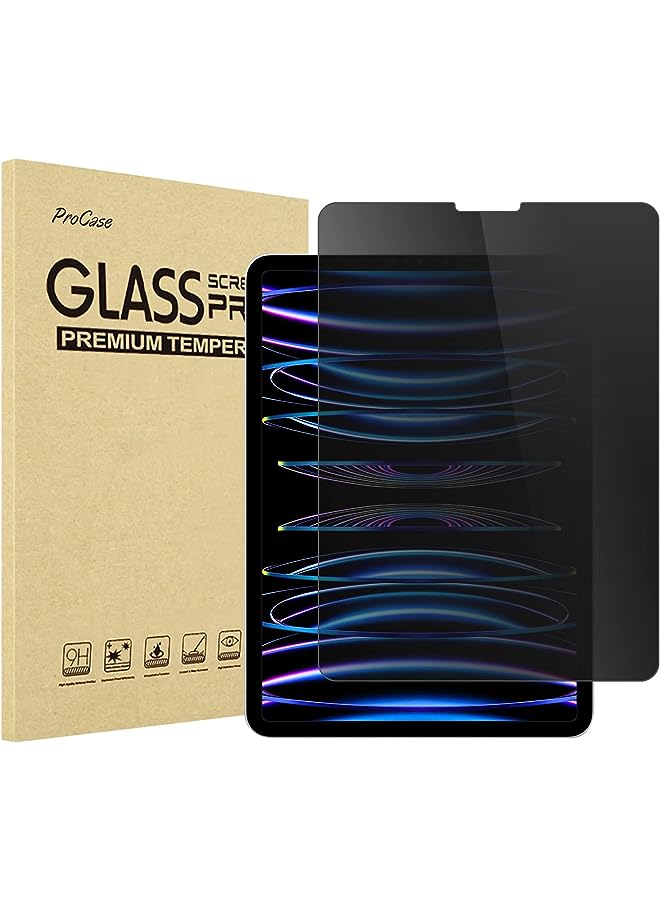 Procases iPad Pro 11 Inch Privacy Screen Protector 2022 2021 2020 2018, Anti-Spy Tempered Glass Screen Film Guard for Apple iPad Pro 11" 4th 3rd 2nd 1st Generation - Image 1
