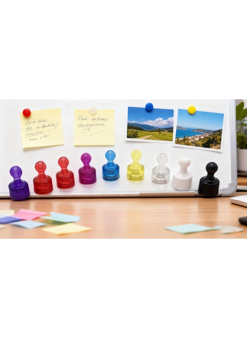 16PCS Colored Magnetic Push Pins 12.5mm Strong Magnetic Adsorption Special for Whiteboard Blackboard Refrigerator Door Office Home Fix Notes - Image 4