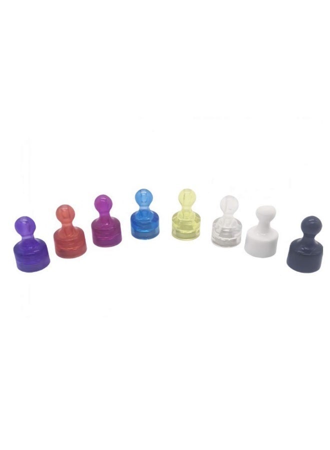 16PCS Colored Magnetic Push Pins 12.5mm Strong Magnetic Adsorption Special for Whiteboard Blackboard Refrigerator Door Office Home Fix Notes - Image 1