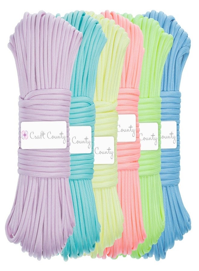 Craft County Glow in The Dark Zesty 21 Strand Luminous 550 Paracord – for DIY Bracelets, Lanyards, and Jewelry - Image 1