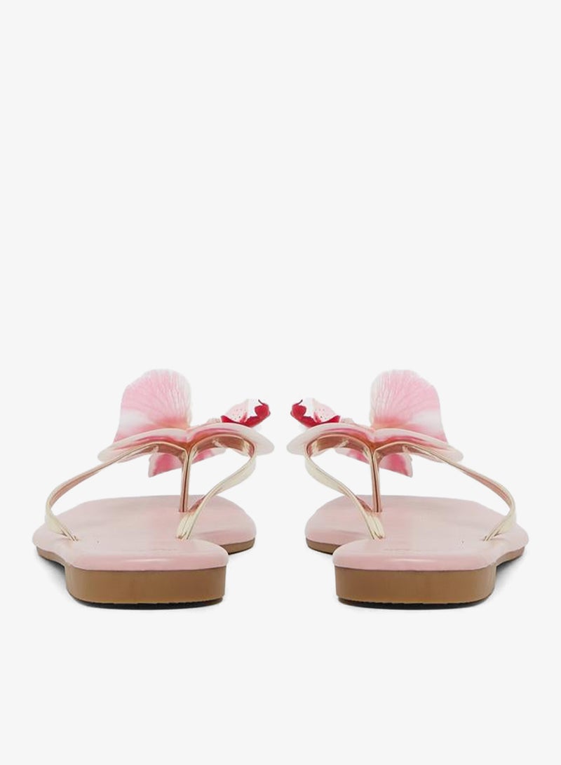 ستايلي صندل فلات بزهور - Image 4