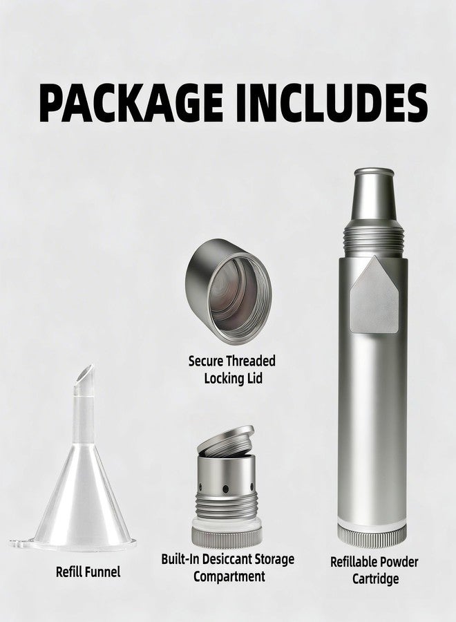 OakMsOik No-Moisture No-Leak Spice Dispenser Featuring 6-Star Dry-Seal Technology | Pocket-Sized Aluminum Container with Drying Storage Compartment - Image 2