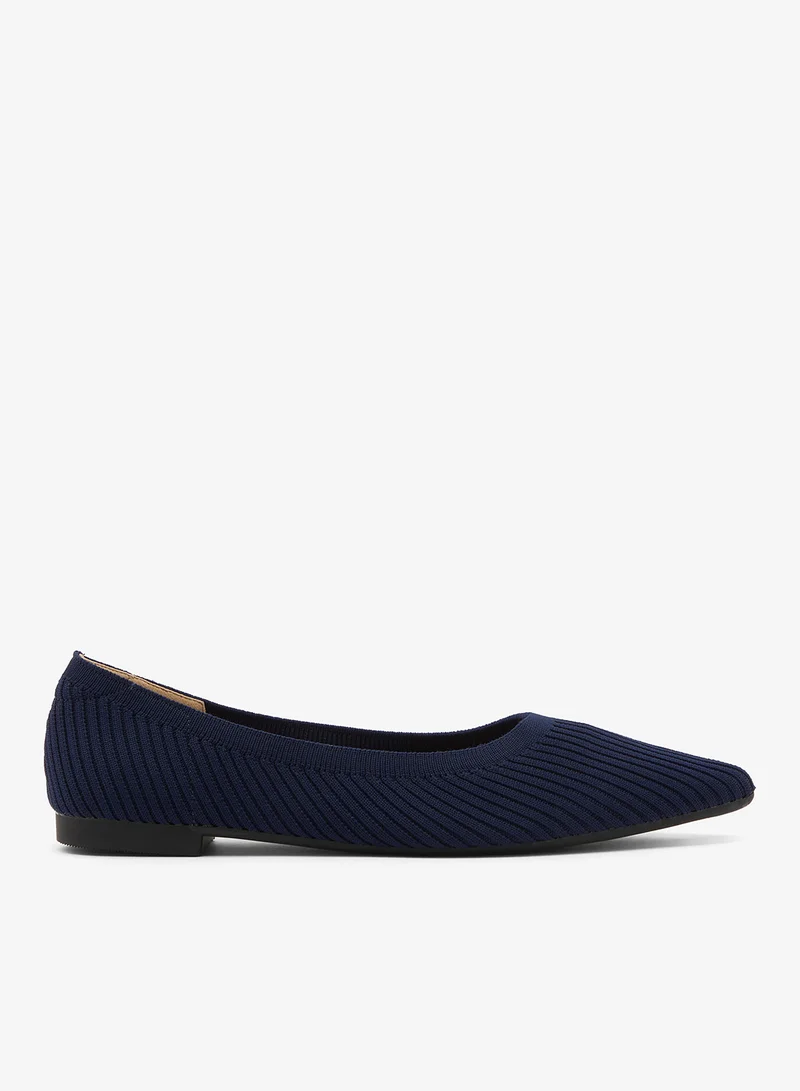 ELLA Knit Material Pointed Toe Ballet Flats