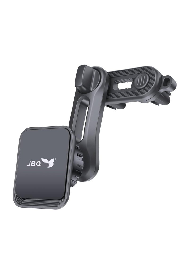 JBQ Car Mobile Phone Holder, 720 Degree Adjustable Magnetic, Double Air Outlet, Dashboard Mobile Stand, Windshield Cradle Suction - Image 1
