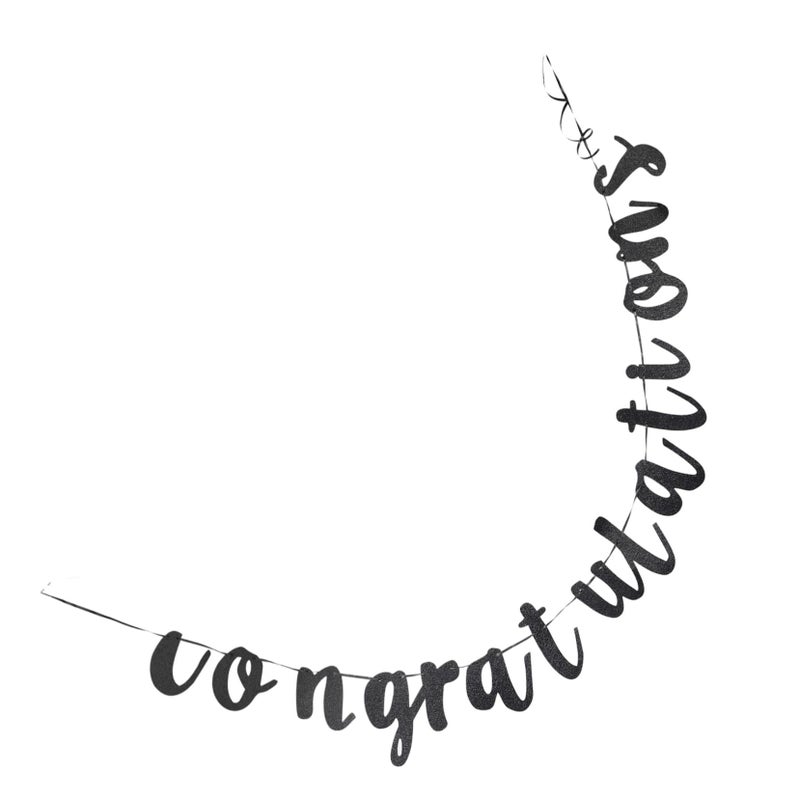Graduation Photo Prop Banner Decorations For High School College Ceremonies Black - Image 2