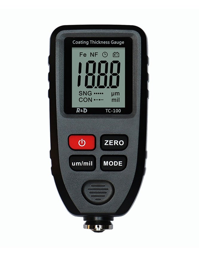 R&D TC100 Car Paint Coating Thickness Gauge Meter Handheld 0-1300um for Both Steel and Aluminum Base Metal,Check The Car’s Original Coating Auto Car Paint Meter  - Image 2