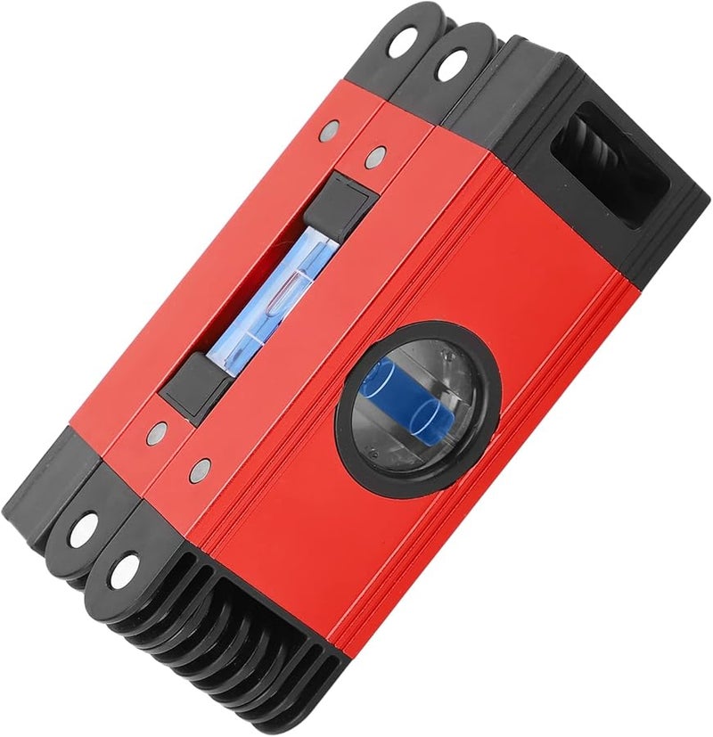 Red Aluminum Alloy Folding Level 3 Section Adjustable Angle Measuring Tool 17 Inch - Image 5