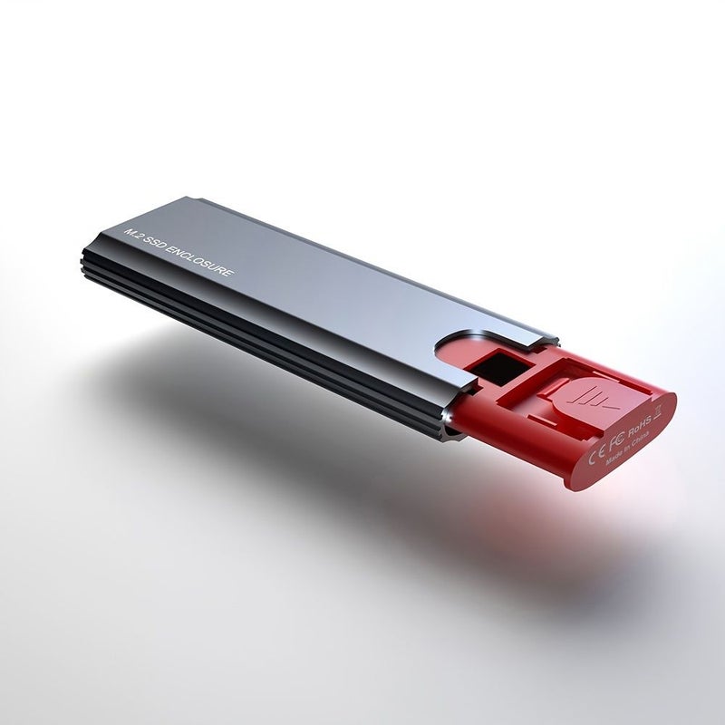 محطة توصيل قرص صلب مزدوج البروتوكول باللون الأسود، غلاف NVMe SATA SSD، نقل عالي السرعة 10 جيجابت في الثانية - Image 3