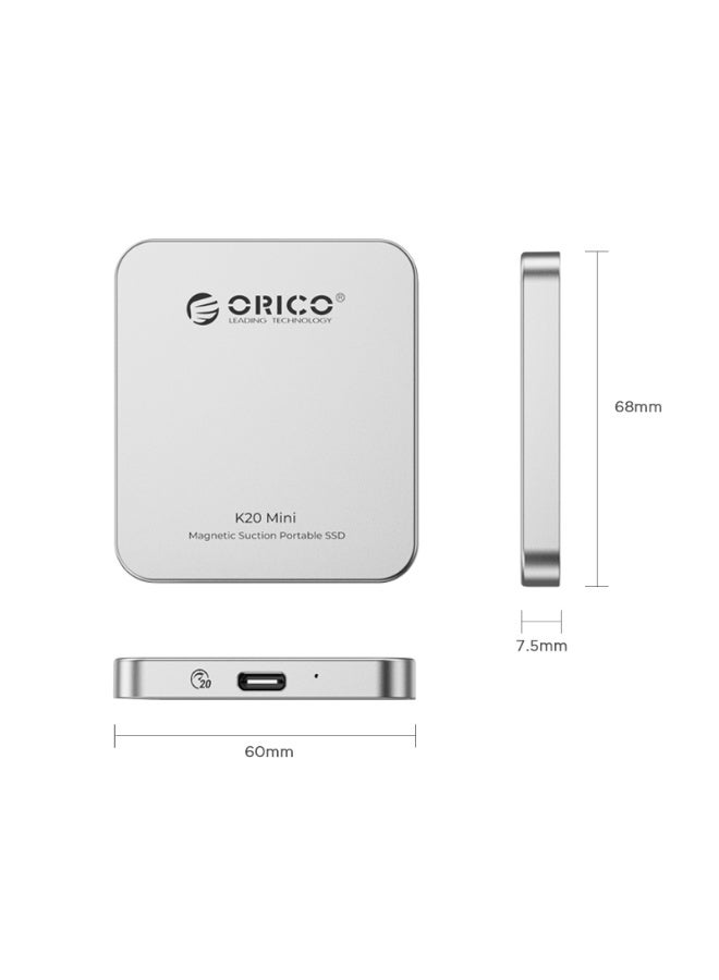 Orico ORICO 1TB Magnetic External SSD, 4K ProRes HDR Record and Store Up to 2000MB/s Portable Solid State Drive  for External SSD Hard Drive K20mini - Image 5