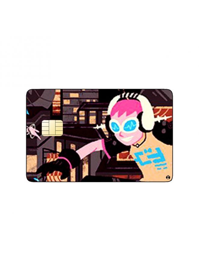 RKN PRINTED BANK CARD STICKER Cool Characters Drawing With Headphones - Image 1