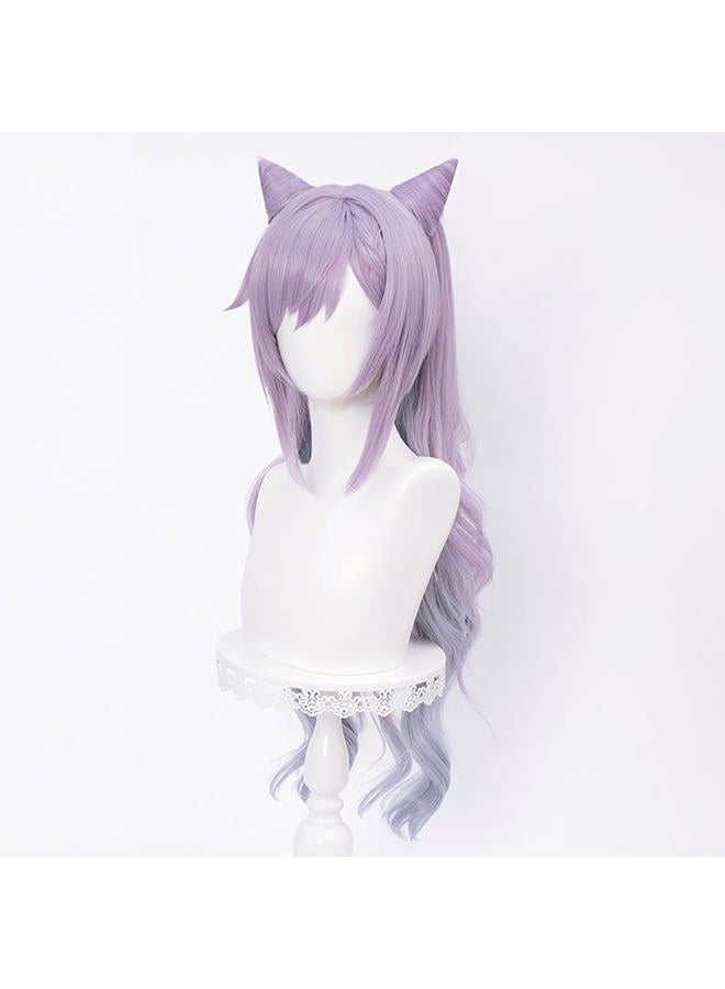 Amback Purple Gradient Cosplay Wig for Game Genshin Impact Keqing Lolita Gradient Party Harajuku Hair (A-Keqing Purple) - Image 5