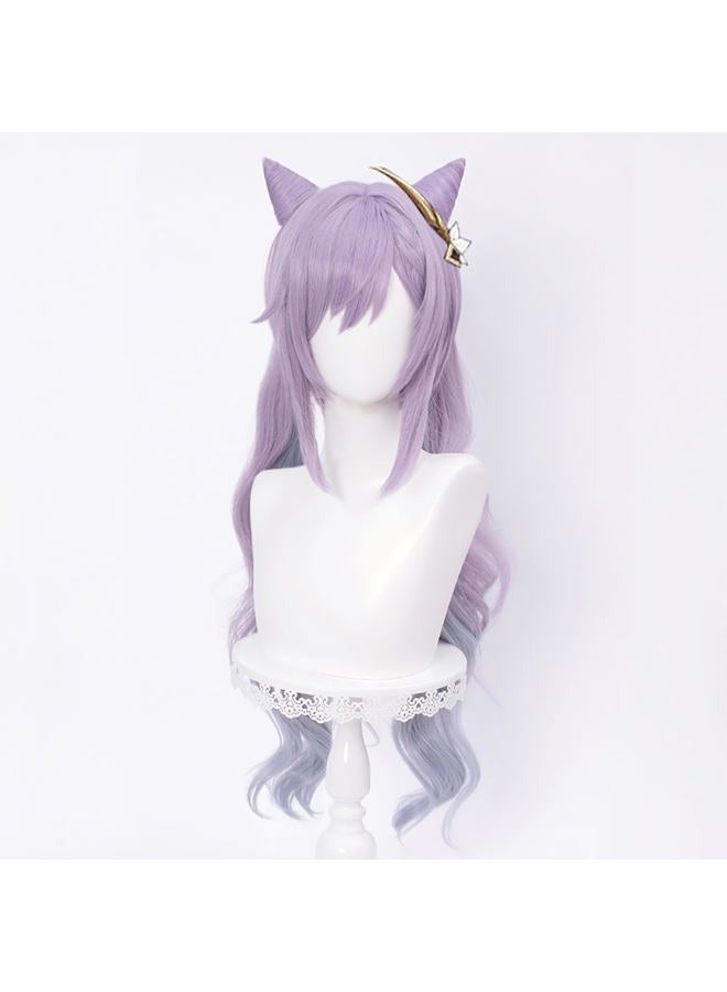 Amback Purple Gradient Cosplay Wig for Game Genshin Impact Keqing Lolita Gradient Party Harajuku Hair (A-Keqing Purple) - Image 2