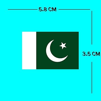 inking house 4 X Pakistan Flag Temporary Tattoo Lasts 1 week Pakistani moon star crest Flag - Image 2