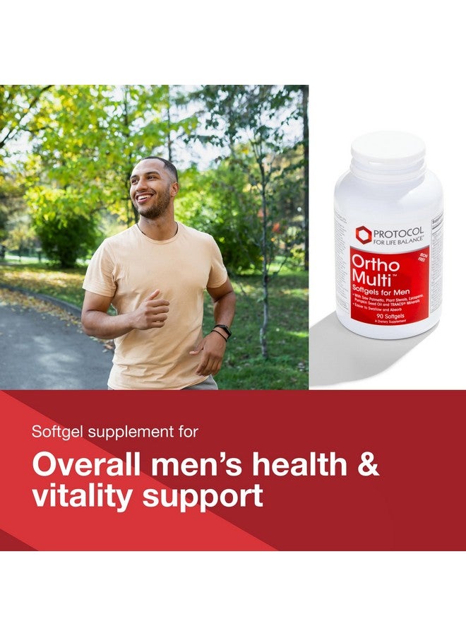PROTOCOL FOR LIFE BALANCE Ortho Multi Softgels for Men - Multivitamin for Prostate Health - with Saw Palmetto, Zinc & CoQ10 - Men Daily Multivitamin - Iron Free - 90 Softgels - Image 3