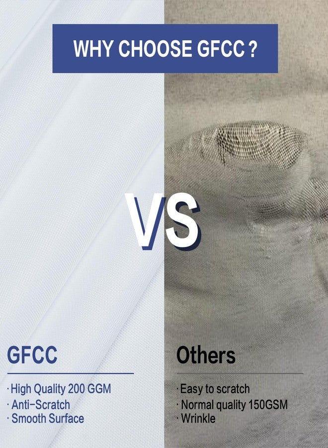 جي اف سي سي مفرش طاولة دائري من البوليستر مقاس 96 بوصة من GFCC - غطاء طاولة دائري مناسب للمناسبات وحفلات الزفاف وأعياد الميلاد والمطاعم، أبيض - Image 2