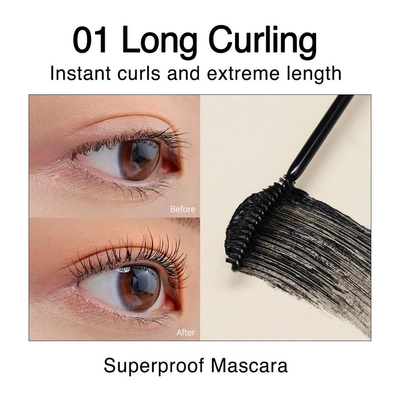 CLIO PROFESSIONAL CLIO Kill Lash Superproof Mascara, Waterproof Mascara Black, Lengthening & Lifting for Defined Eyelash, Long-Lasting, Clump & Smudge-Free, for Sensitive Eyes, Korean Makeup Beauty (001 Long Curling) - Image 2
