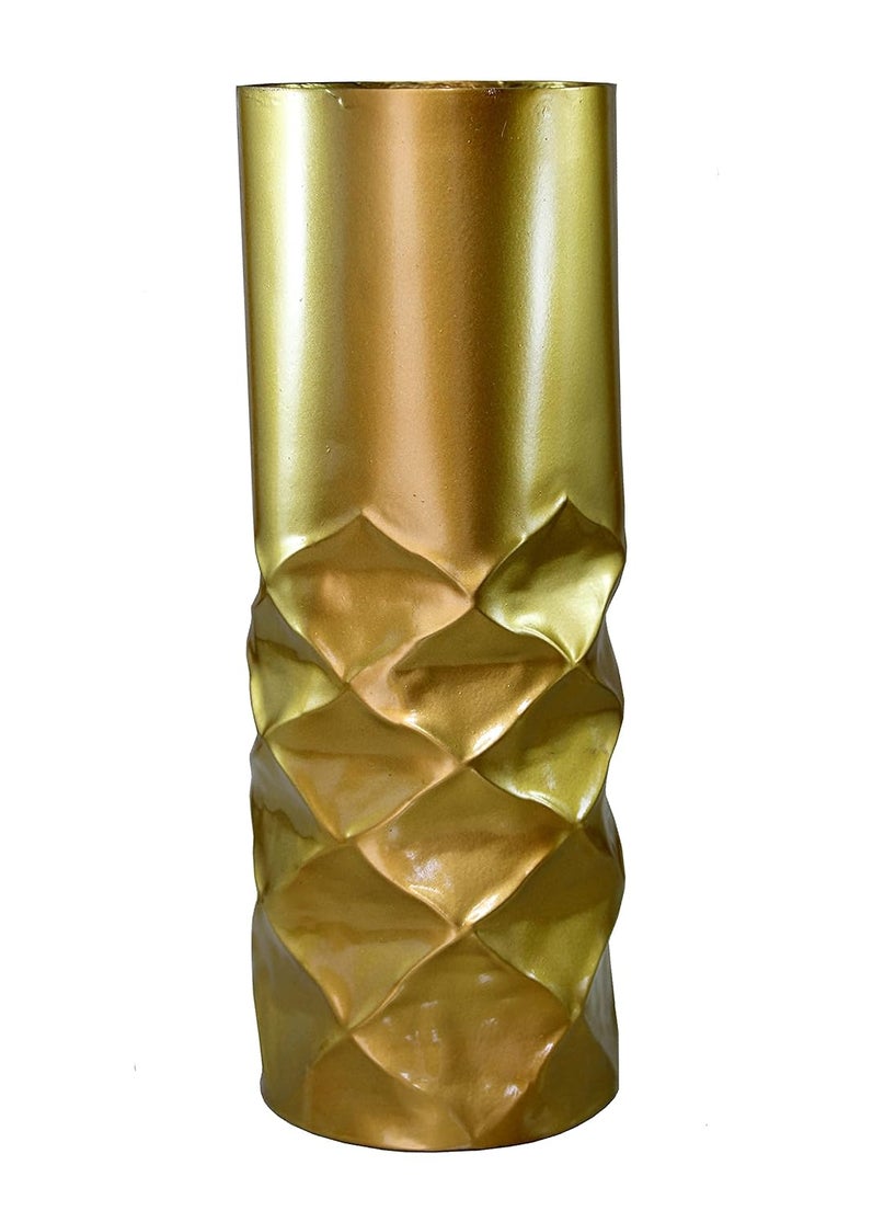 ESPLANADE eSplanade Metal Flower Vase Flower Pot Holder Decorative Showpiece Home Decor Golden 11 Inches  - Image 3