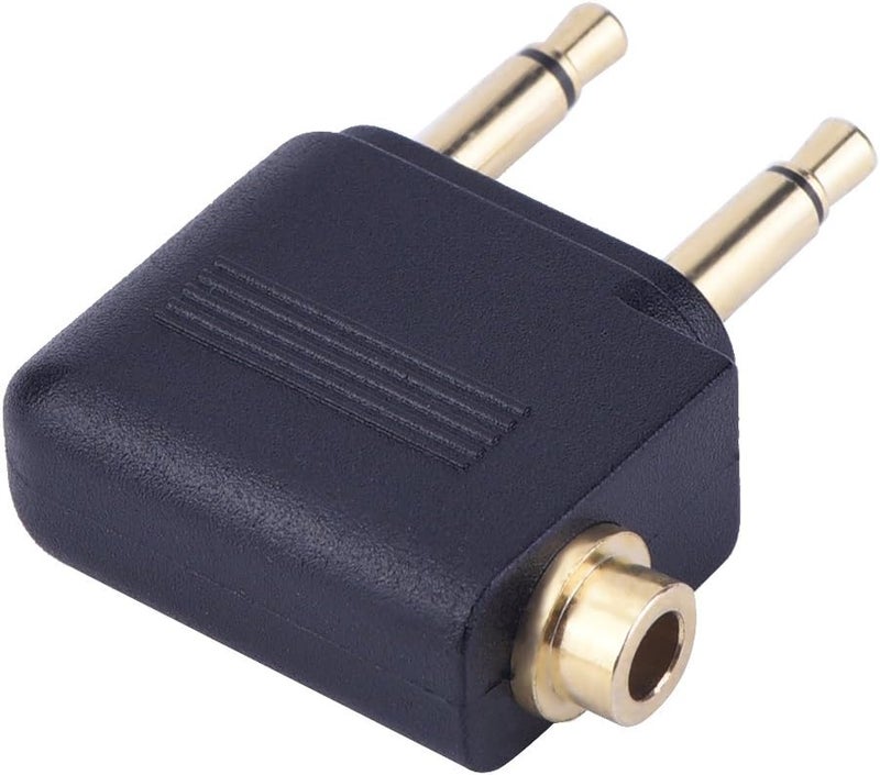 eBoot eBoot Airplane Airline Flight Adapters for Headphones 3 Pack Golden Plated  - Image 3