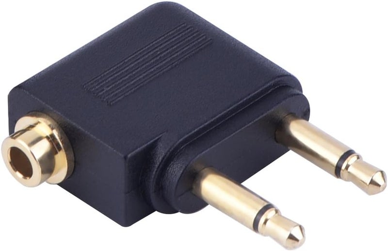 eBoot eBoot Airplane Airline Flight Adapters for Headphones 3 Pack Golden Plated  - Image 2