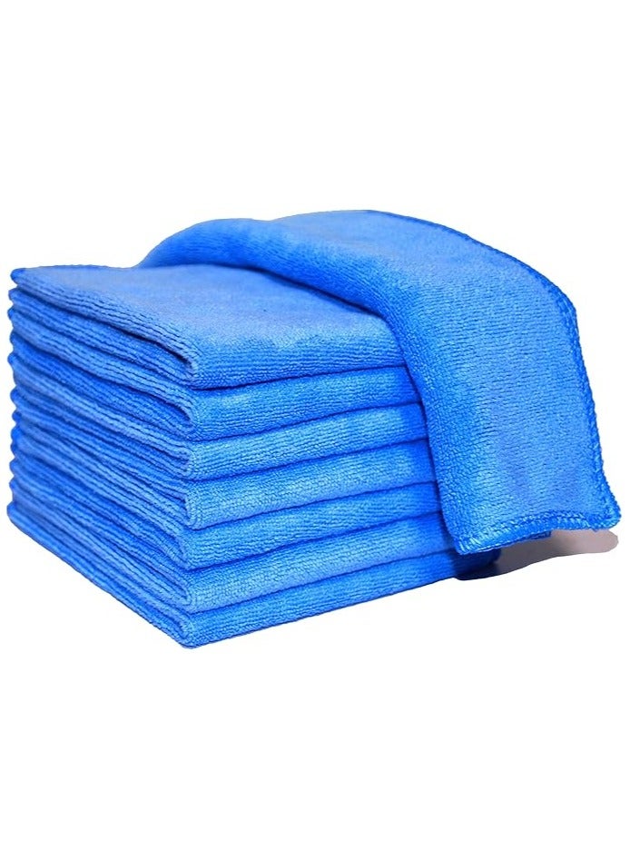 general Small Microfiber Cleaning Cloth Blue 8packs 9.8 in x 9.8 in,Lint Free Rags Reusable for House,Streak 8pack - Image 1