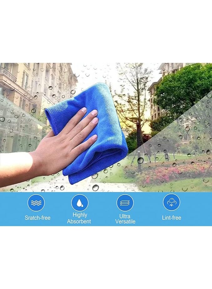 general Small Microfiber Cleaning Cloth Blue 8packs 9.8 in x 9.8 in,Lint Free Rags Reusable for House,Streak 8pack - Image 3