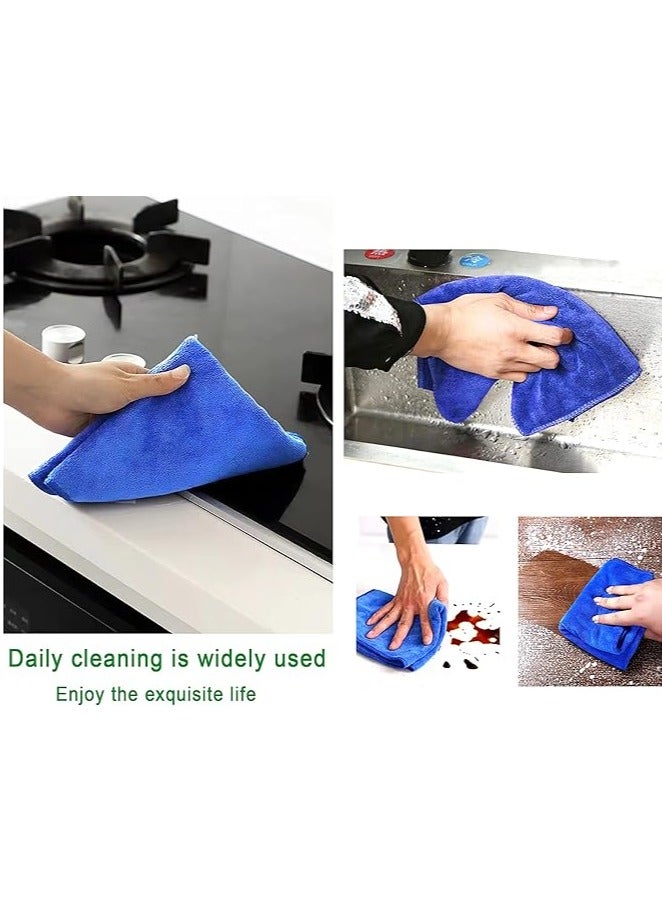 general Small Microfiber Cleaning Cloth Blue 8packs 9.8 in x 9.8 in,Lint Free Rags Reusable for House,Streak 8pack - Image 5
