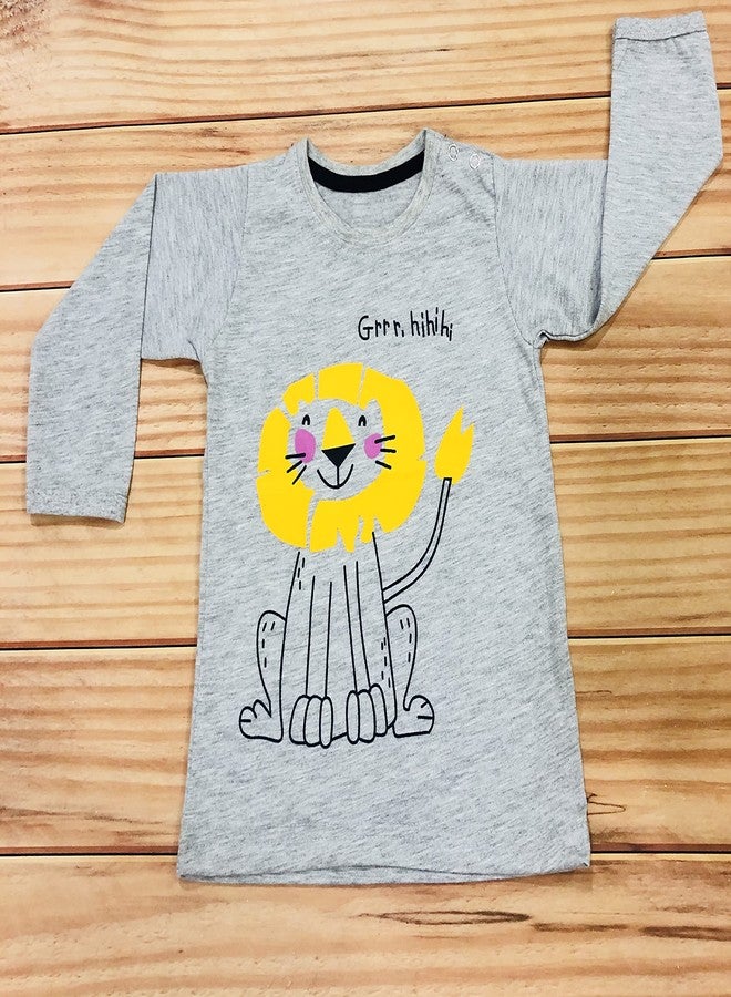 Infantbond Baby Boy's & Baby Girl's Full Sleeves T-Shirt | Touch Button T-Shirts (Pack of 4) (9-12 Months) - Image 5
