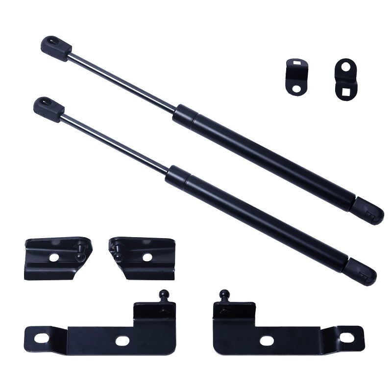 FEXON Pair of Front Bonnet Hood Shock Rod Kit Gas Charged Shock Dampers Spring Struts Bar Compatible with Nissan Navara Frontier D40 Pathfinder Xterra 2004-2018 - Image 1