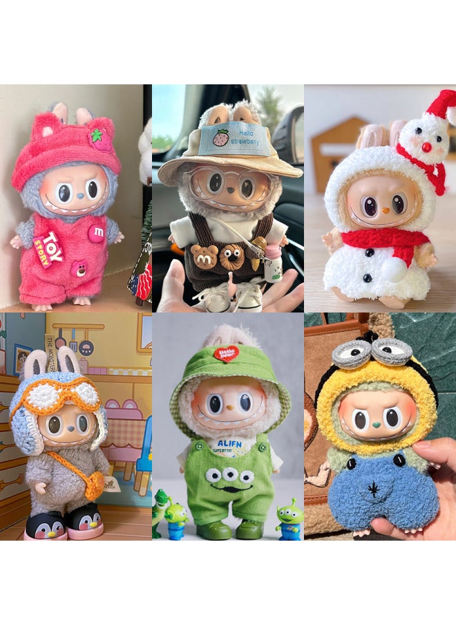 # [Clothes Only] Baby Clothes Suitable For 17cm Pendant Labubu Vinyl Doll Clothes Replacement-Specification:Only Clothes Suitable For Pendantlabubu Wear Are Sold-Color:(no Shoes) Western Cowboy + Camera (no Figure)  - Image 3