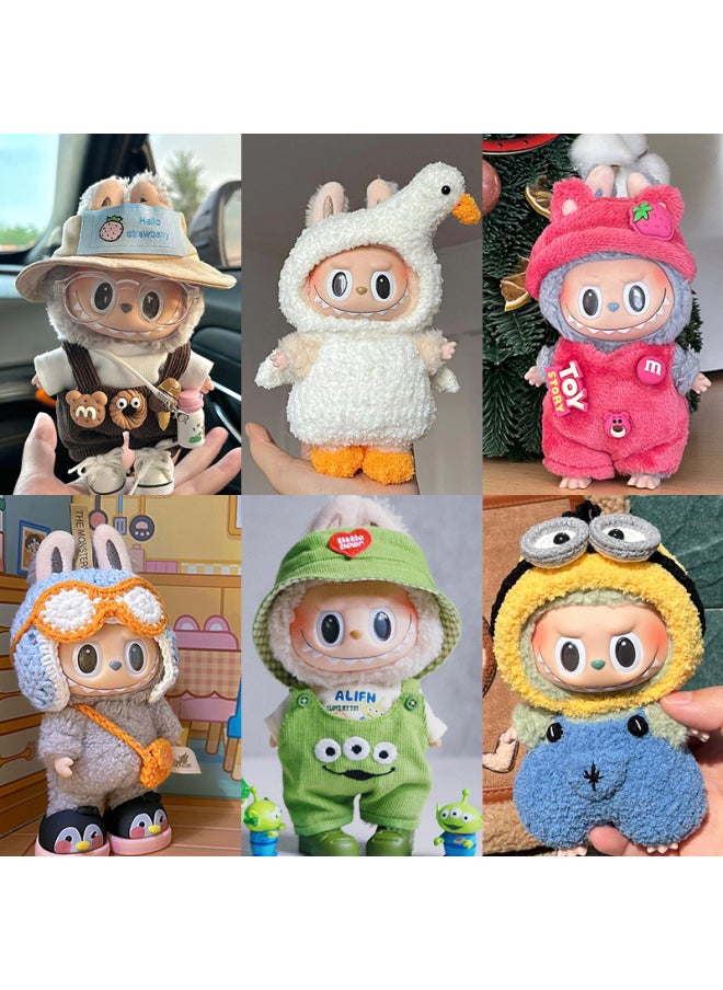 # [Clothes Only] Baby Clothes Suitable For 17cm Pendant Labubu Vinyl Doll Clothes Replacement-Specification:Only Clothes Suitable For Pendantlabubu Wear Are Sold-Color:(no Shoes) Western Cowboy + Camera (no Figure)  - Image 4