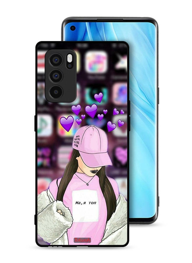 Tolwak Oppo Reno6 Pro 5G Protective Case Cover Anti Social Club  - Image 1