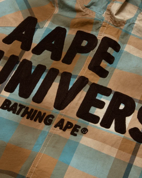 AAPE AAPEUNVS check long sleeve shirt