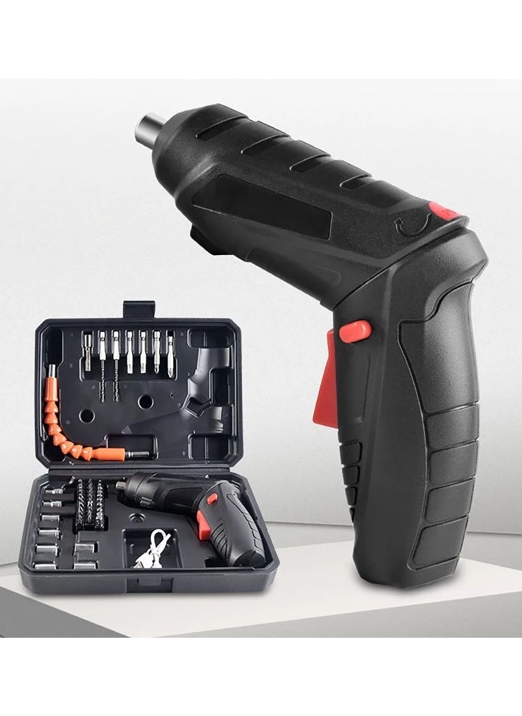 DubaiGallery - Cordless Screwdriver, Rechargeable Power Screwdriver Practical Electric Screwdriver with Various Bits, 600mAh Battery Screwdriver, for Repair Maintenance - Image 1