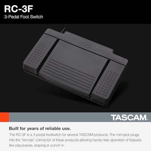 Tascam RC3F 3-Way Footswitch for Portastudios - Image 2