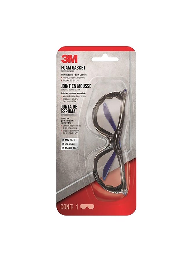 3M Anti-Fog Foam Gasket Safety Eyewear Glasses Black and Blue 47200H1-DC - Image 3