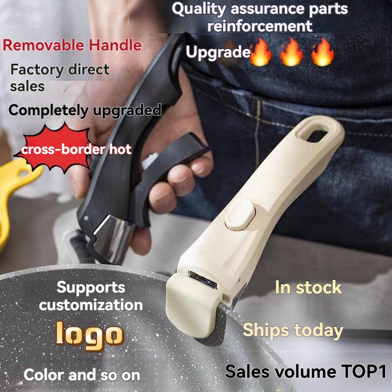 Universal Pot Handle: Detachable, Space-Saving - Ergonomic Non-Slip Grip, Quick-Attach Design for Home Kitchen Cookware - Image 3