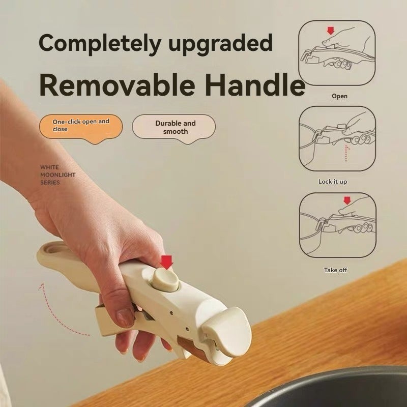 Universal Pot Handle: Detachable, Space-Saving - Ergonomic Non-Slip Grip, Quick-Attach Design for Home Kitchen Cookware - Image 5