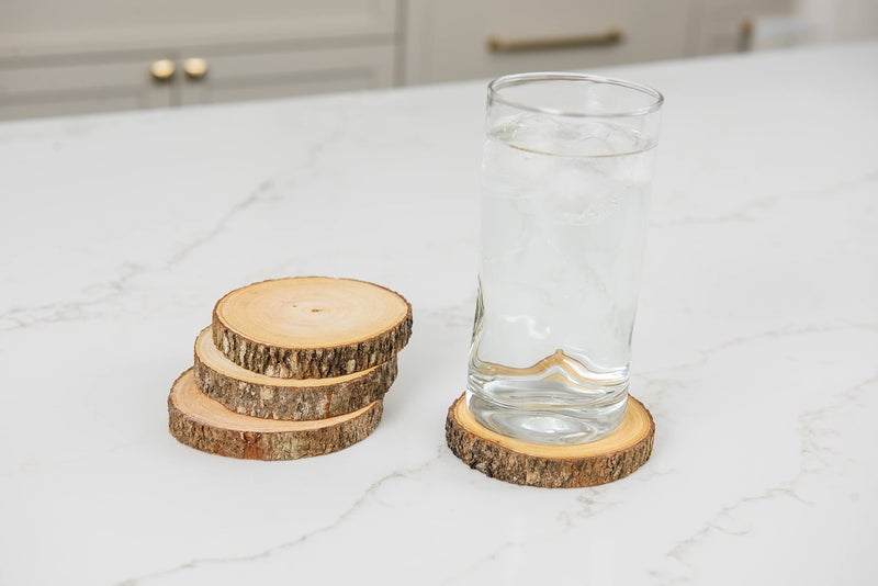 ليبر أنترناشونال Lipper International Acacia Tree Bark Coasters مجموعة من 4 - Image 4