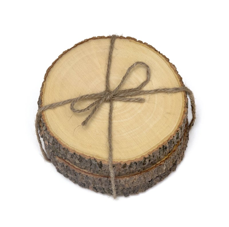 ليبر أنترناشونال Lipper International Acacia Tree Bark Coasters مجموعة من 4 - Image 2