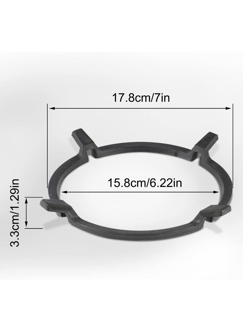 Y&D Universal Cast Iron Wok Pan Support Rack, SYOSI Stand Non Slip Cooktop Range Stove Accessories for Kitchen Wok, Cooktop, Cooking Pot (Diameter: 16cm) - Image 2
