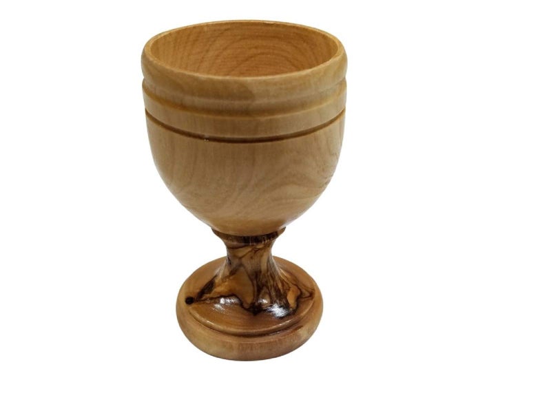 Bethlehem Gifts TM Handcrafted from Bethlehem Olive Wood Holy Communion Souvenir (2.75" Cup) - Image 5